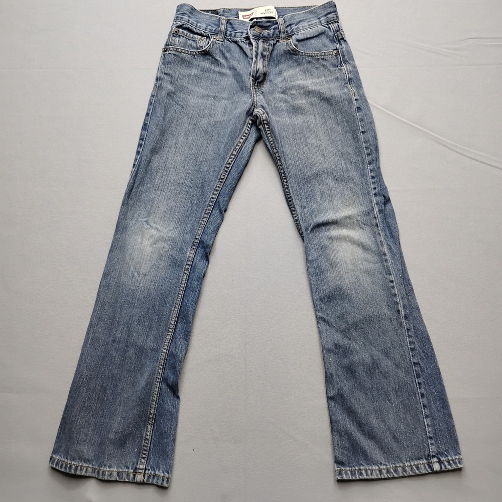 Levis 527 Boot Cut Jeans Kids Size 10 Reg Medium Wash Denim Blue